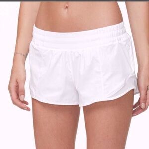 Lululemon Hotty Hot Women's White Athletic Shorts-NOT PURE WHITE